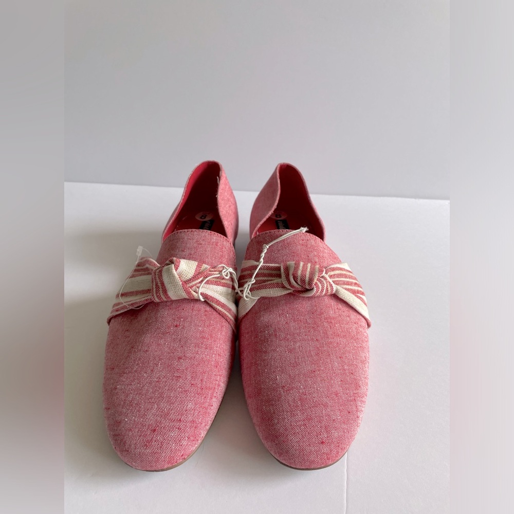 Violet & Red Blush Pink Bow Loafers D’Orsay Flats NWT Size 8 - Picture 2 of 8
